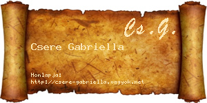 Csere Gabriella névjegykártya